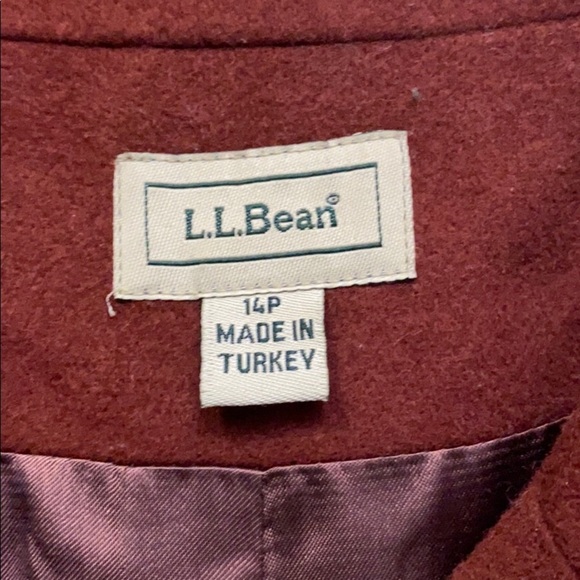 LL Bean Rust Brown Cashmere Wool Jacket - Picture 4 of 4